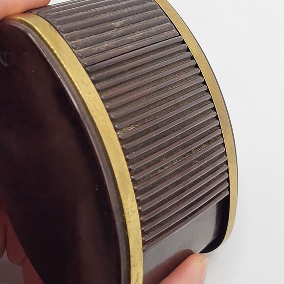 Vtg Westclox Keywound Travel Alarm Clock Roll Top Art Deco For Parts - Picture 5 of 8